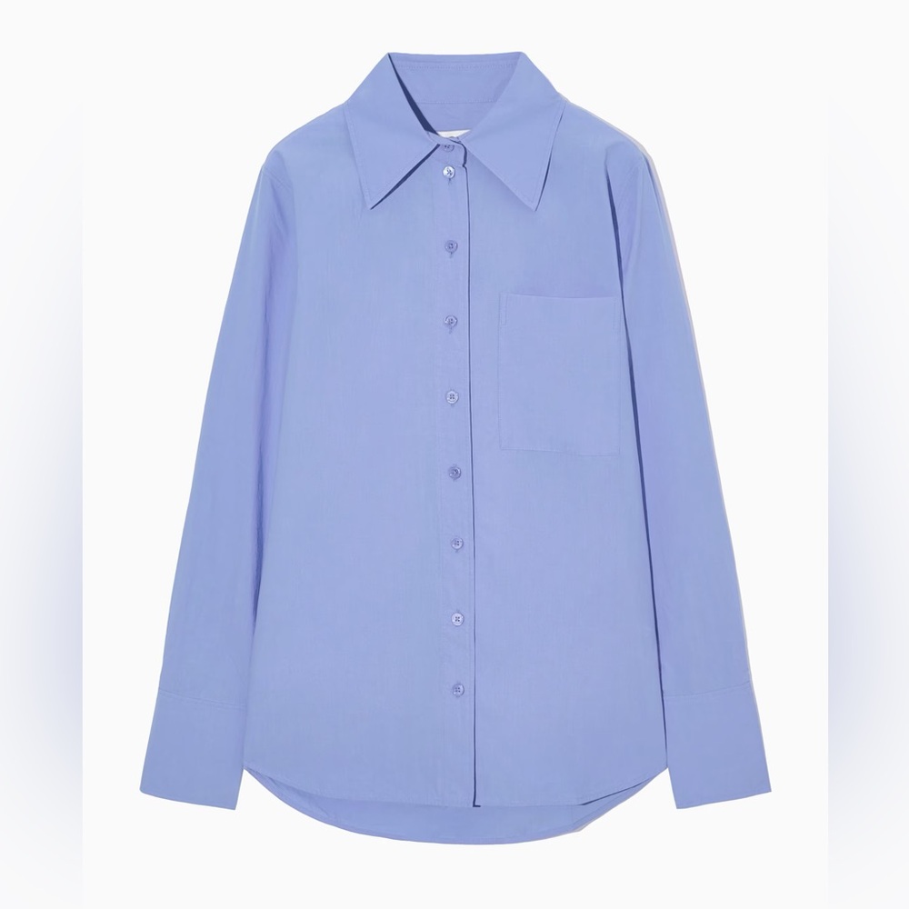 COS Light Blue Cotton Button-Down Shirt